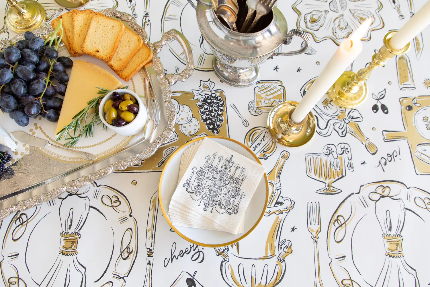 Hester & Cook Chandelier Cocktail Napkins