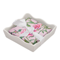 Sophistiplate Ceramic Wave Napkin Tray with Cocktail Napkin