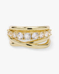 Melinda Maria "Oh She Fancy" Stacked Diamond Ring Size 7