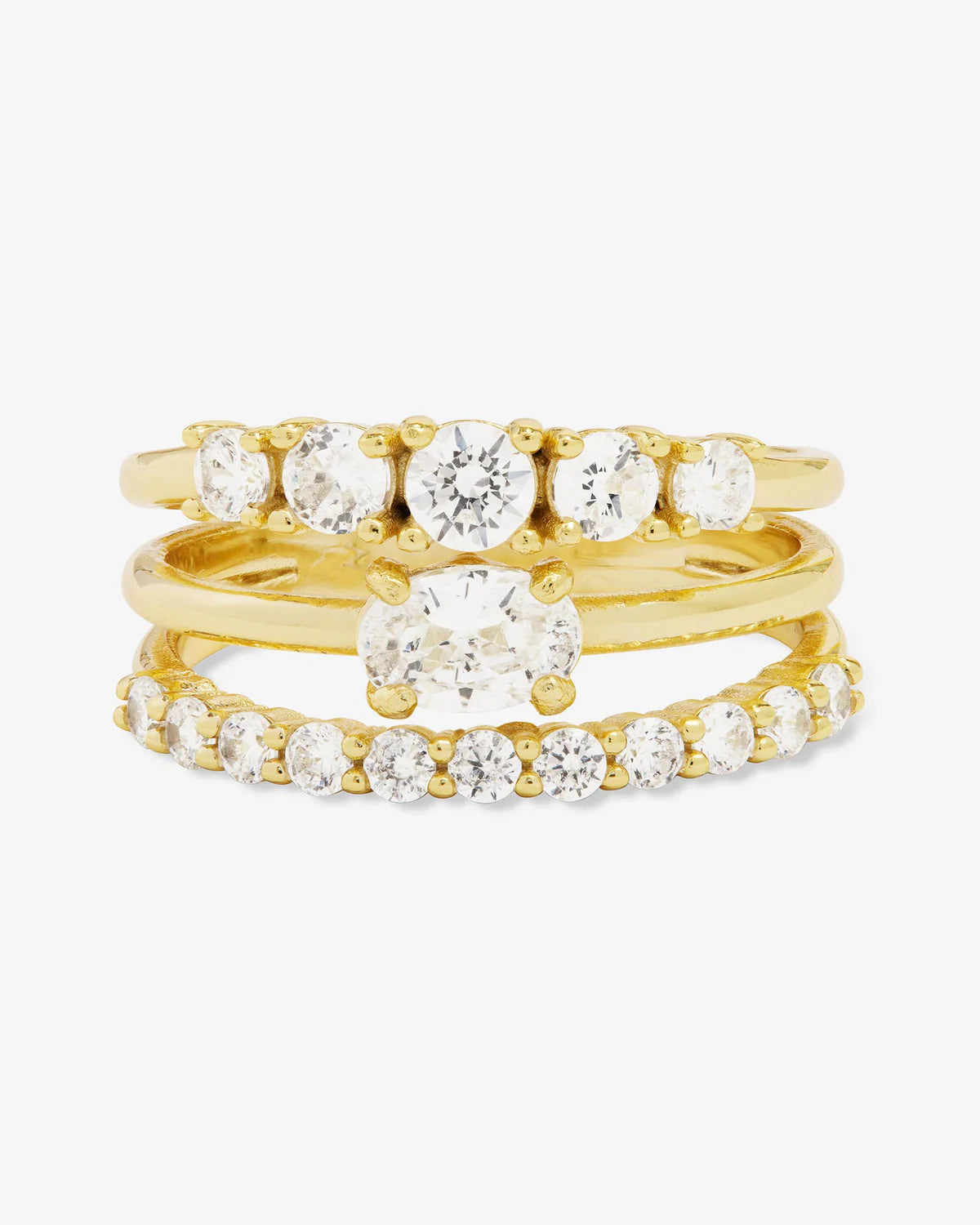Melinda Maria She's So Stacked Ring Size 7
