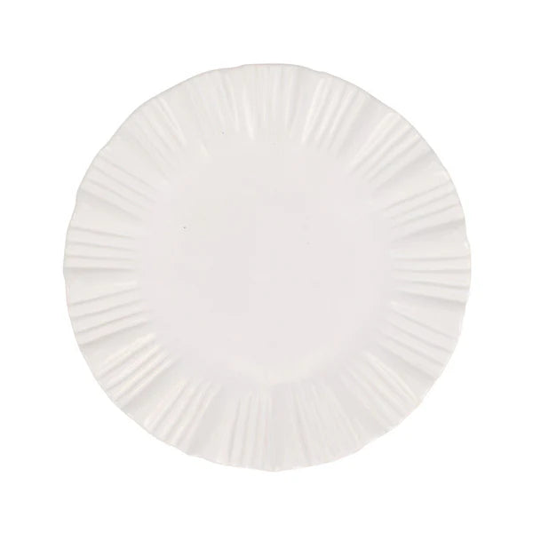 Vietri Bari White Dinner Plate