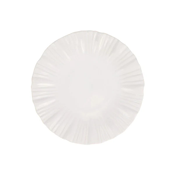 Vietri Bari White Salad Plate