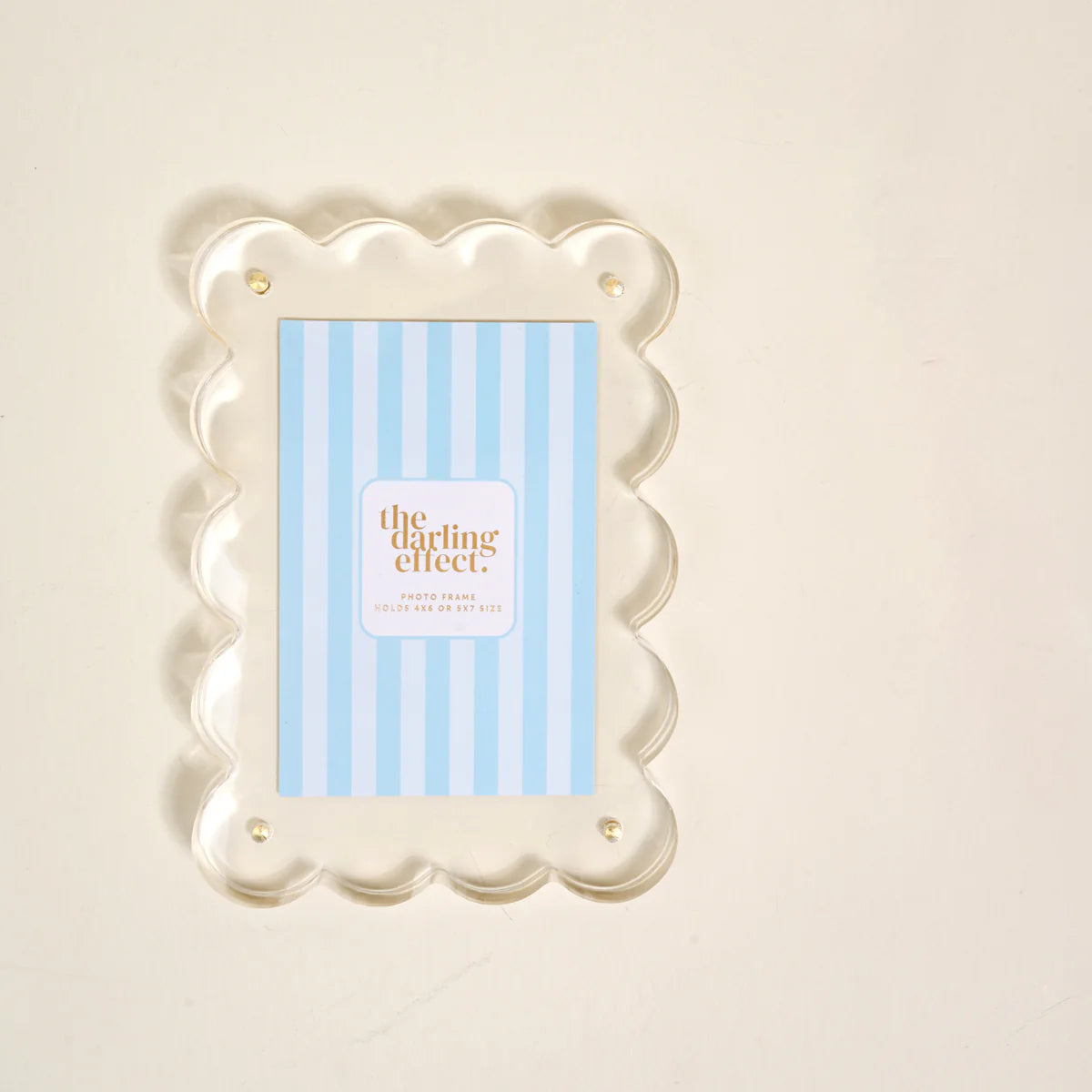 The Darling Effect Rectangle Scalloped Acrylic Frame - Clear