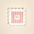 The Darling Effect Square Scalloped Acrylic Frame -White
