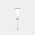 Zodax Aperitivo Triangular Champagne Flute Clear w/ Gold