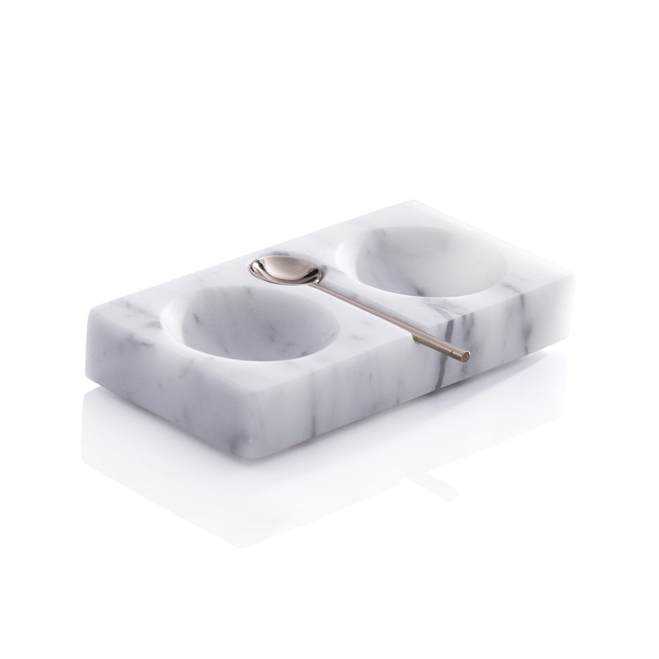 Zodax Marble Salt + Pepper Dish w/ Spoon