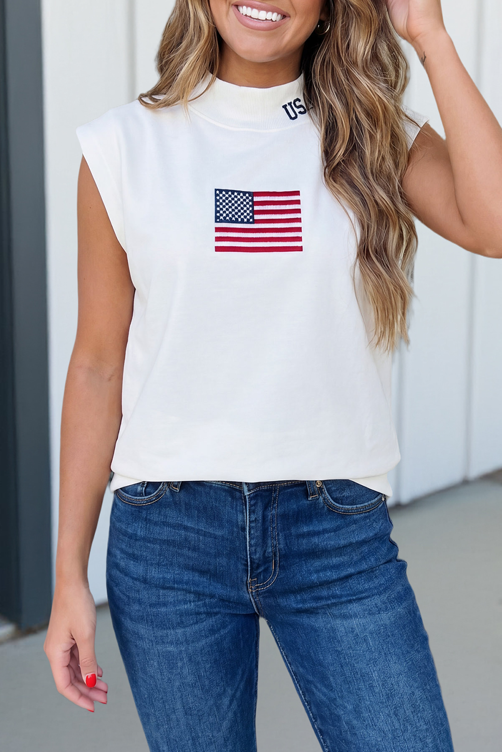 LA Society - LAS USA Flag Embroidered Top (S-XL)