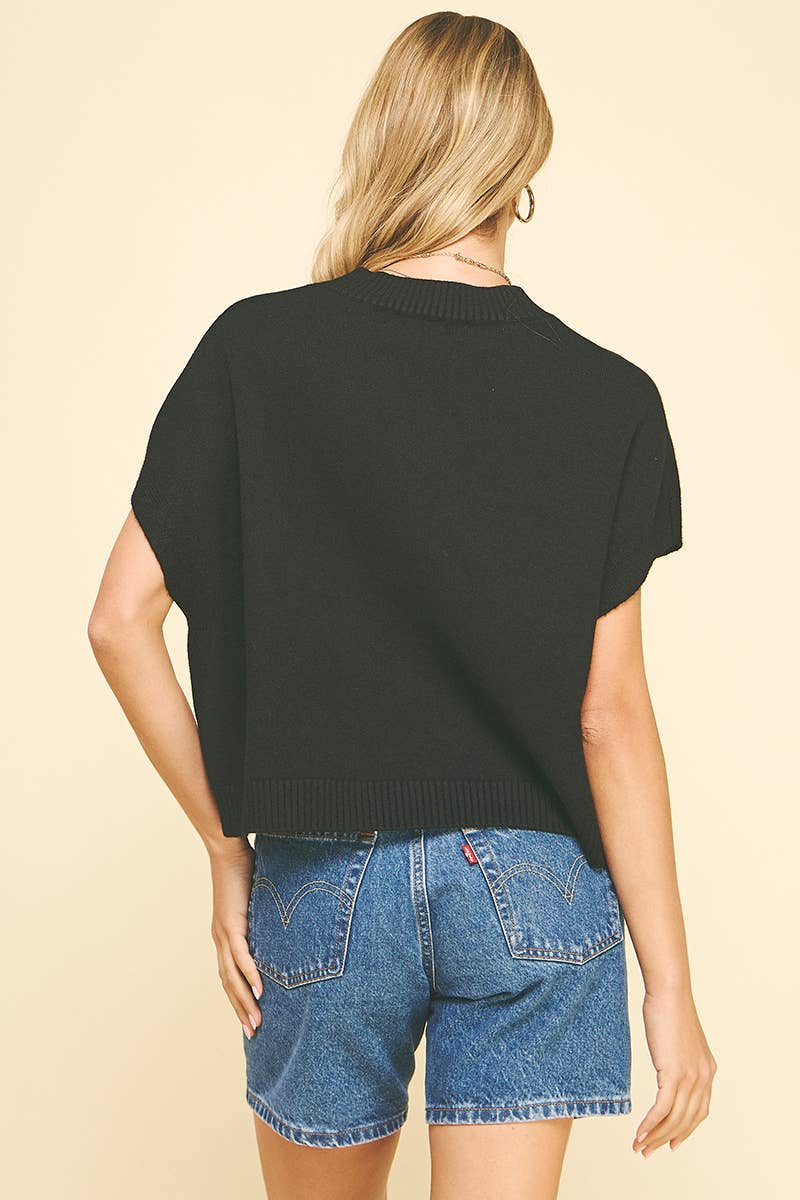 PINCH - DROPPED SHOULDER SWEATER TOP - 4739W