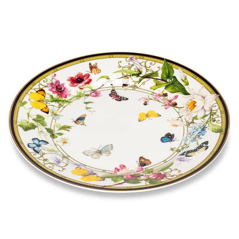 Abbott - Butterfly Garden Cake Plate-7.5"D
