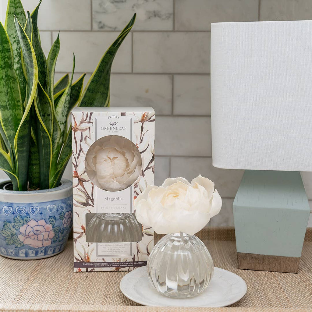 Greenleaf Gifts - Magnolia Flower Diffuser 4 Pack