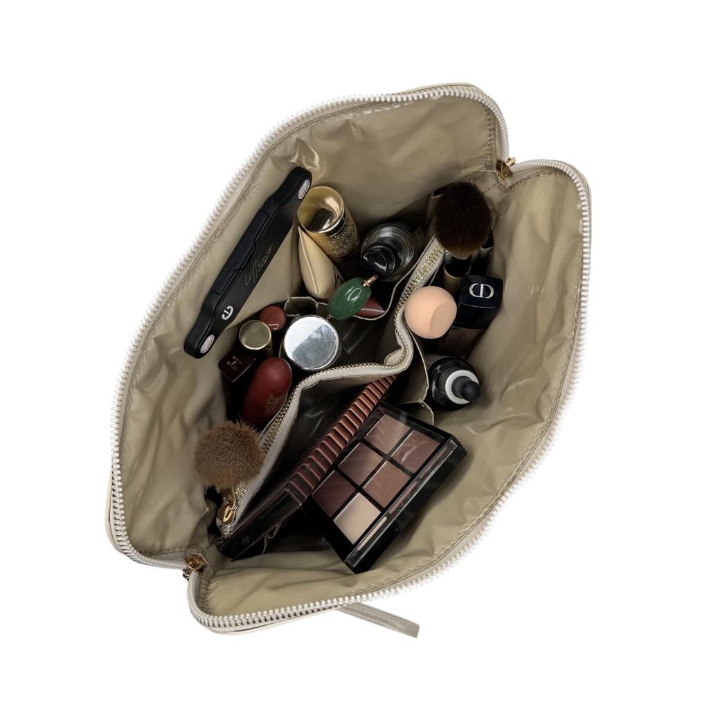 PurseN  - NEW Updated Litt Makeup Case - Pearl Quilted