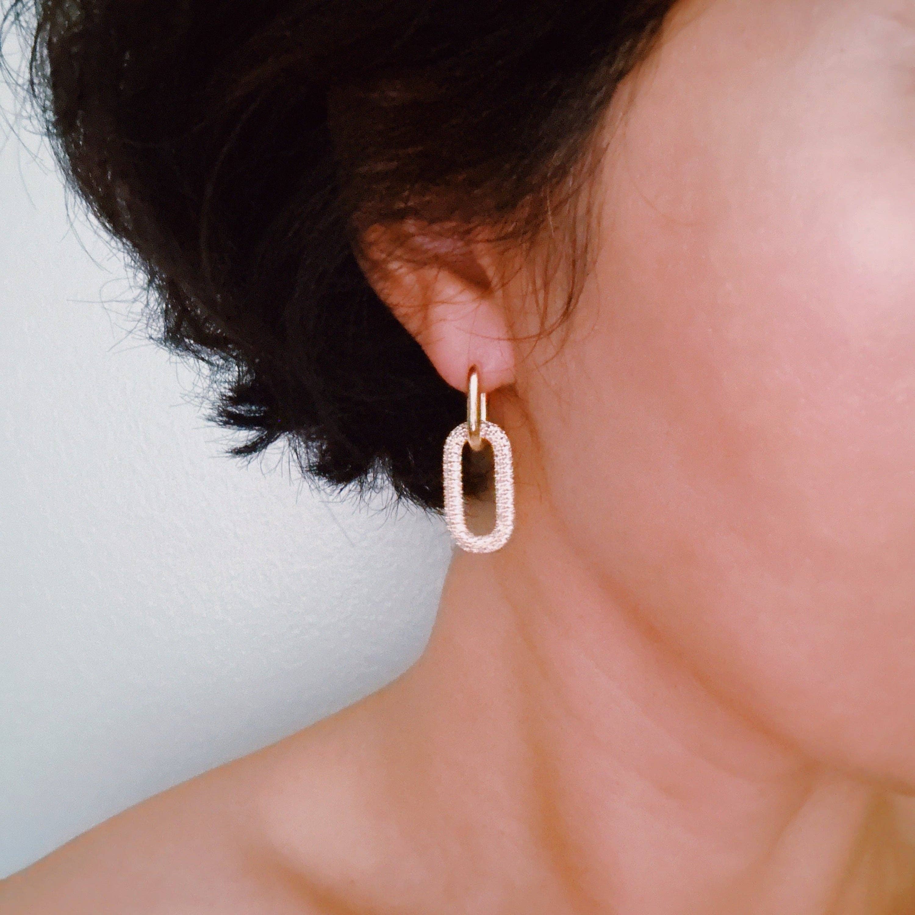 Ellison+Young - Urban Glow Link Drop Earrings