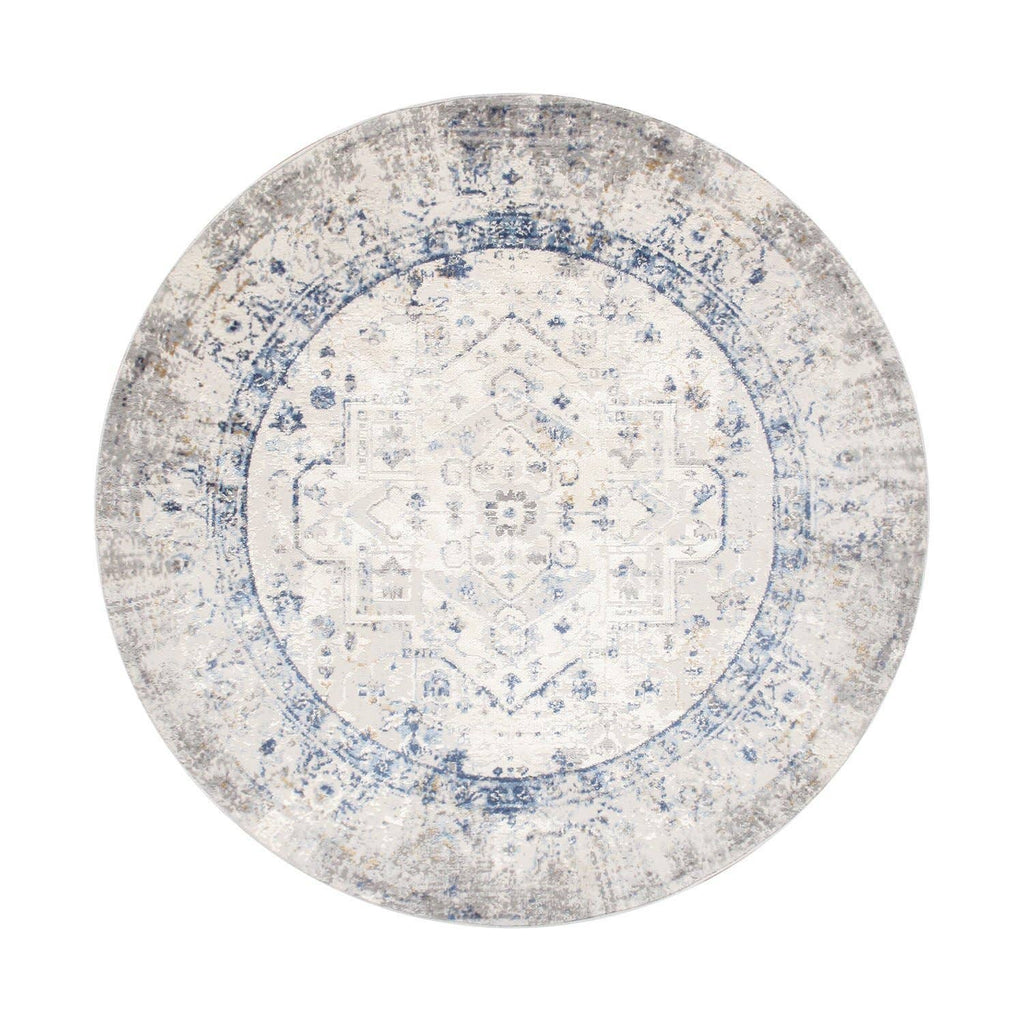 Pasargad Home - Efes Oriental Light Gray/Light Blue Area Rug