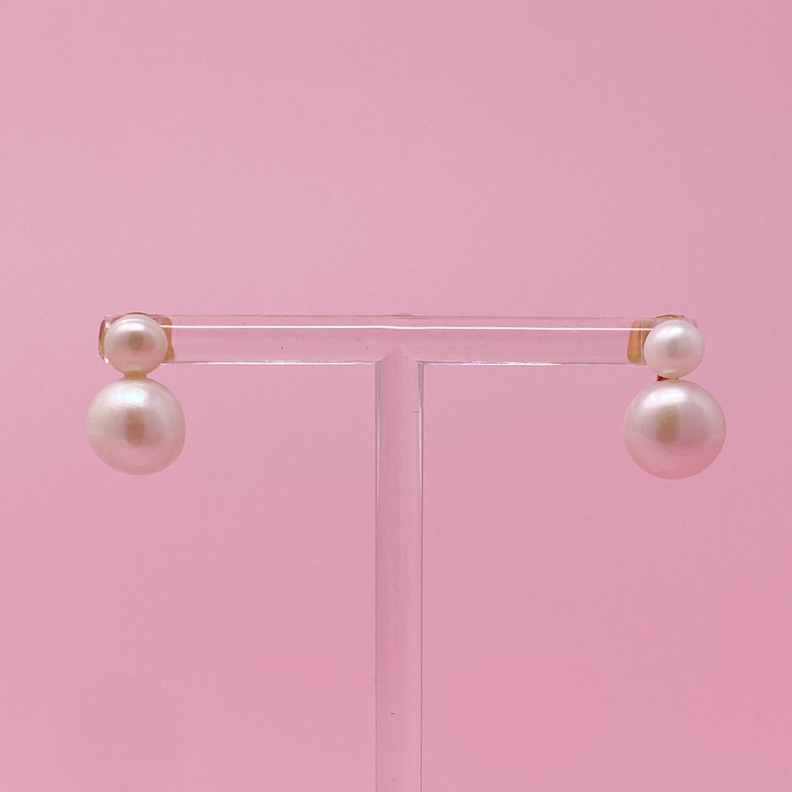 Ellison+Young - Classic Double Pearl Earrings