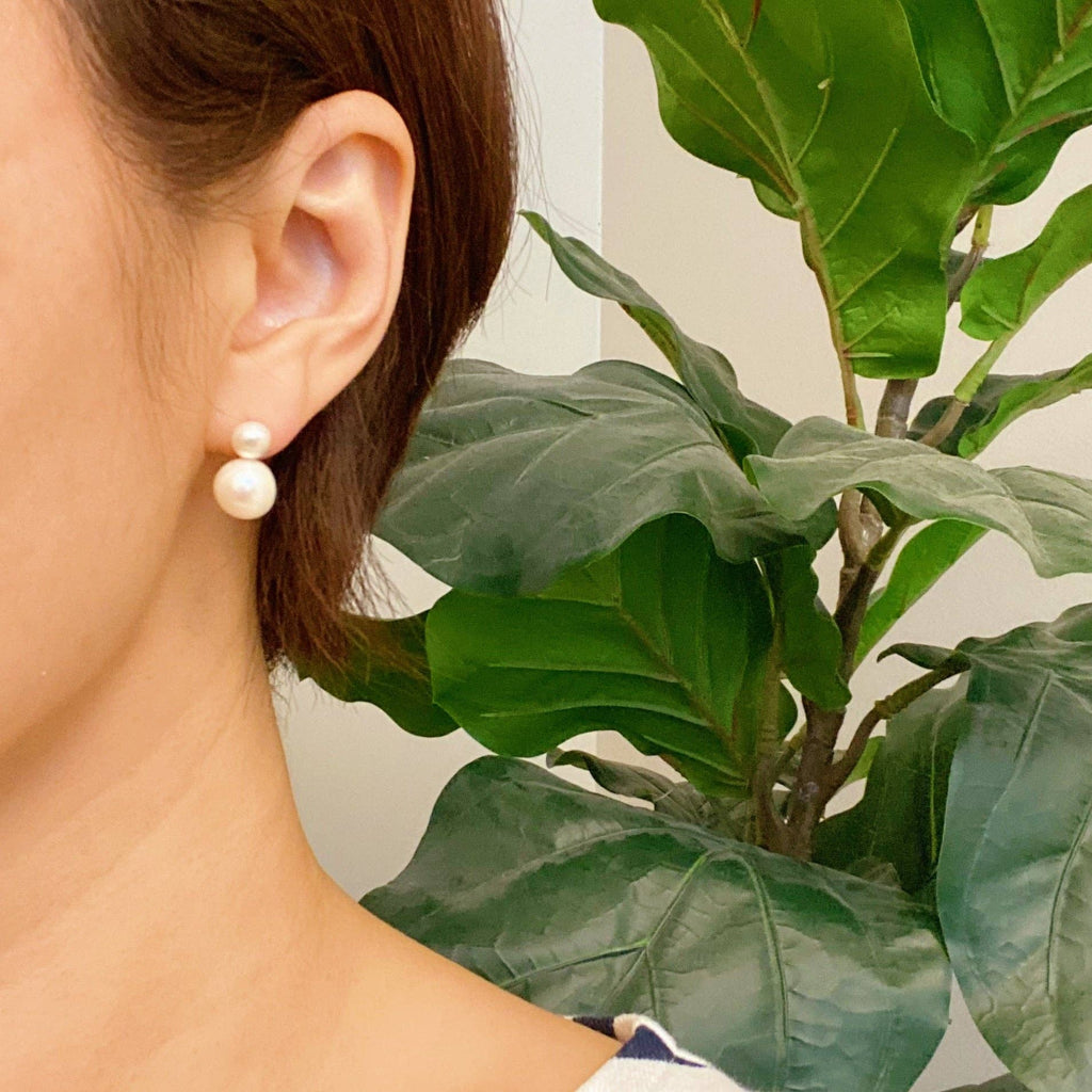 Ellison+Young - Classic Double Pearl Earrings