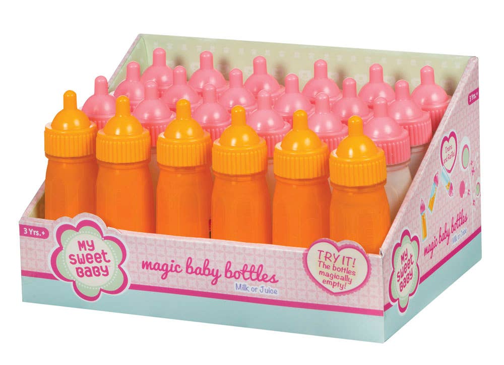Toysmith - My Sweet Baby Large Magic Bottle, 4.75", Milk