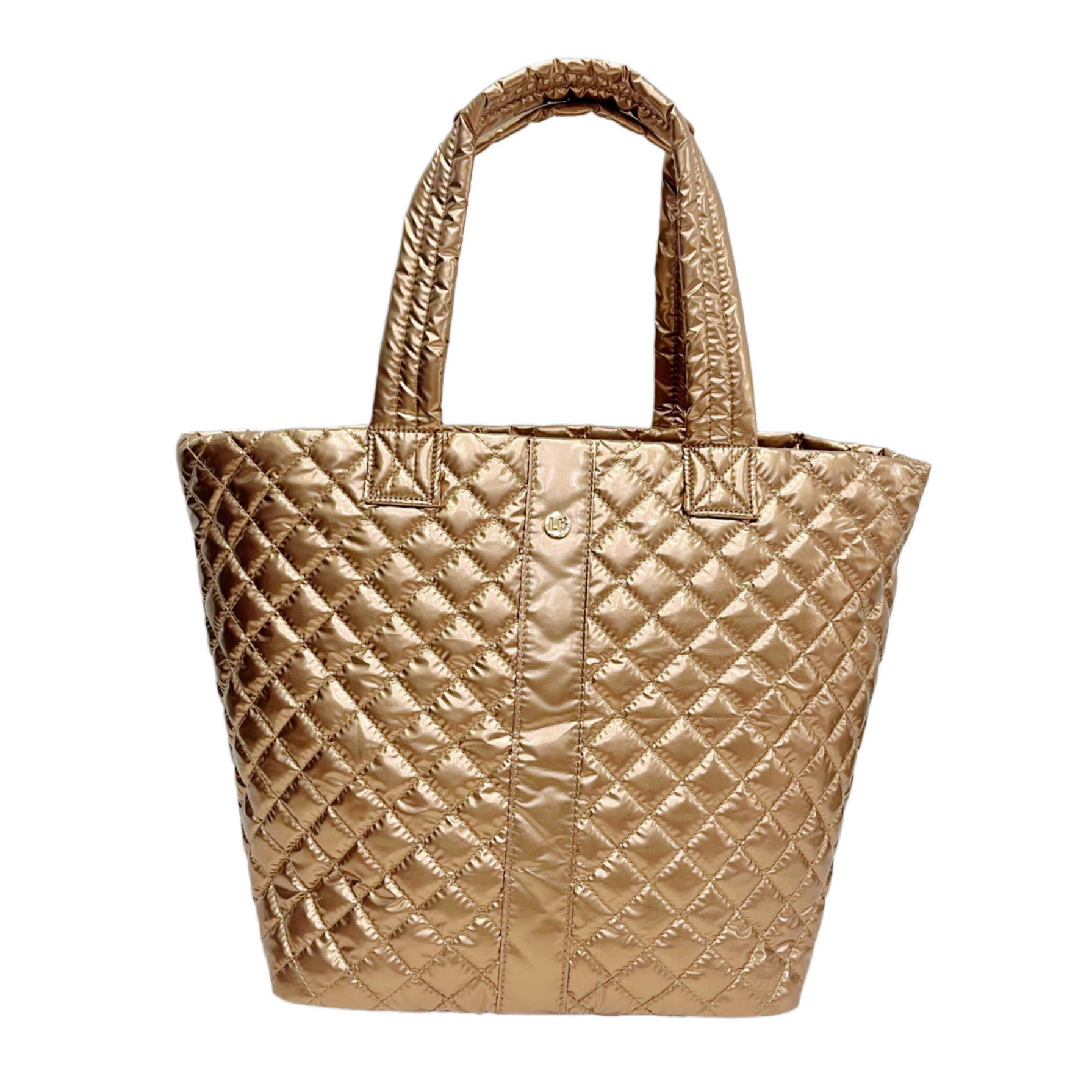 Lemonbella - Lemonbella Glossy Copper Diamond Tote Shoulder Bag 3/1