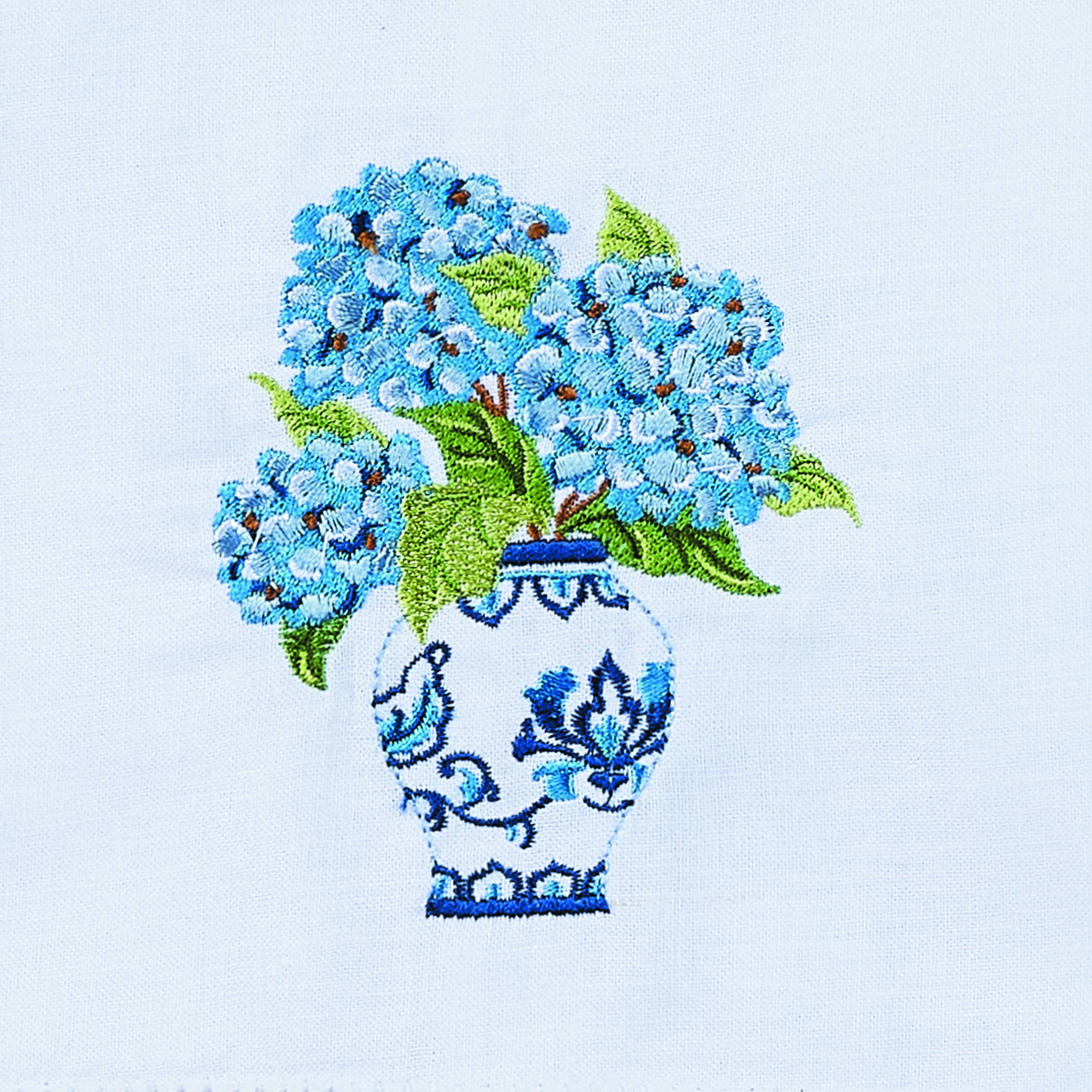 Peking Handicraft - Blue Hydrangea Guest Towel