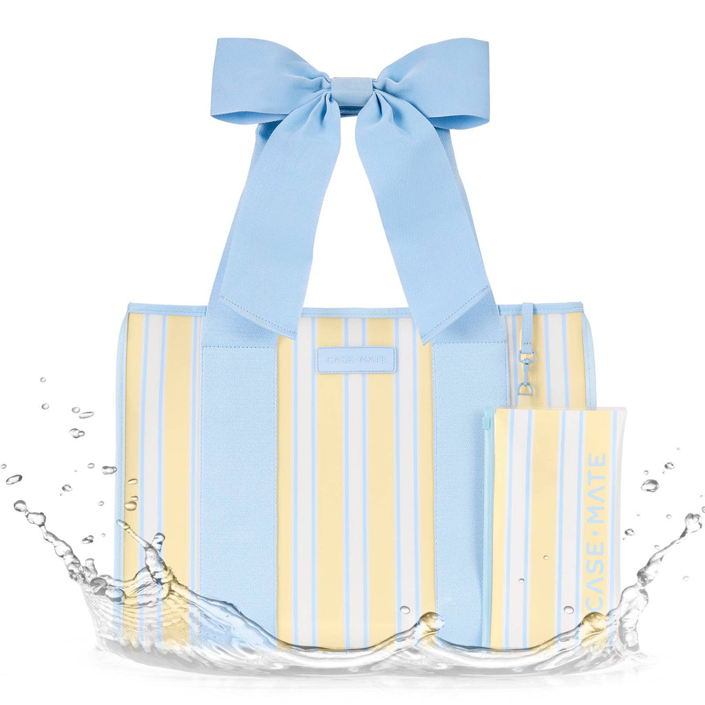 Case-Mate - Cabana Stripe Bow Jelly Tote Bag