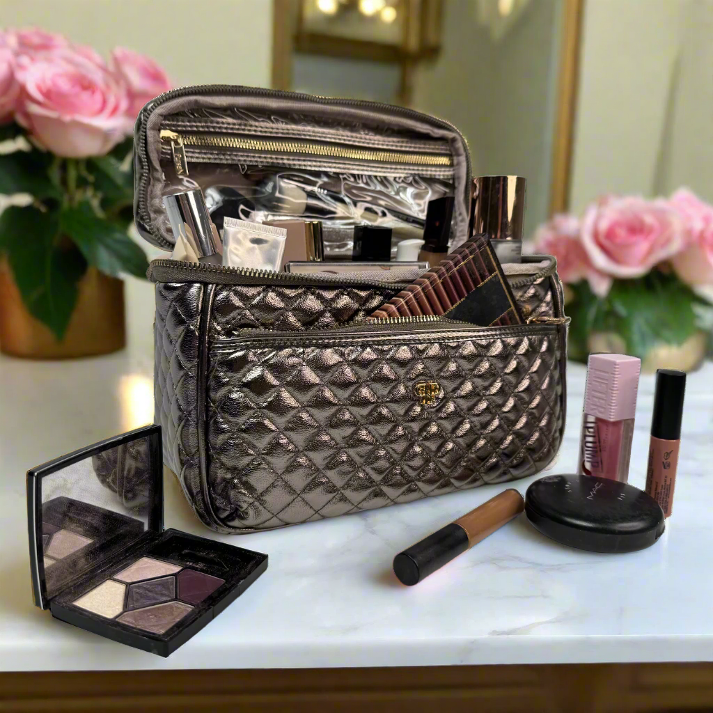 PurseN (new) - Classic Train Case - Bronze