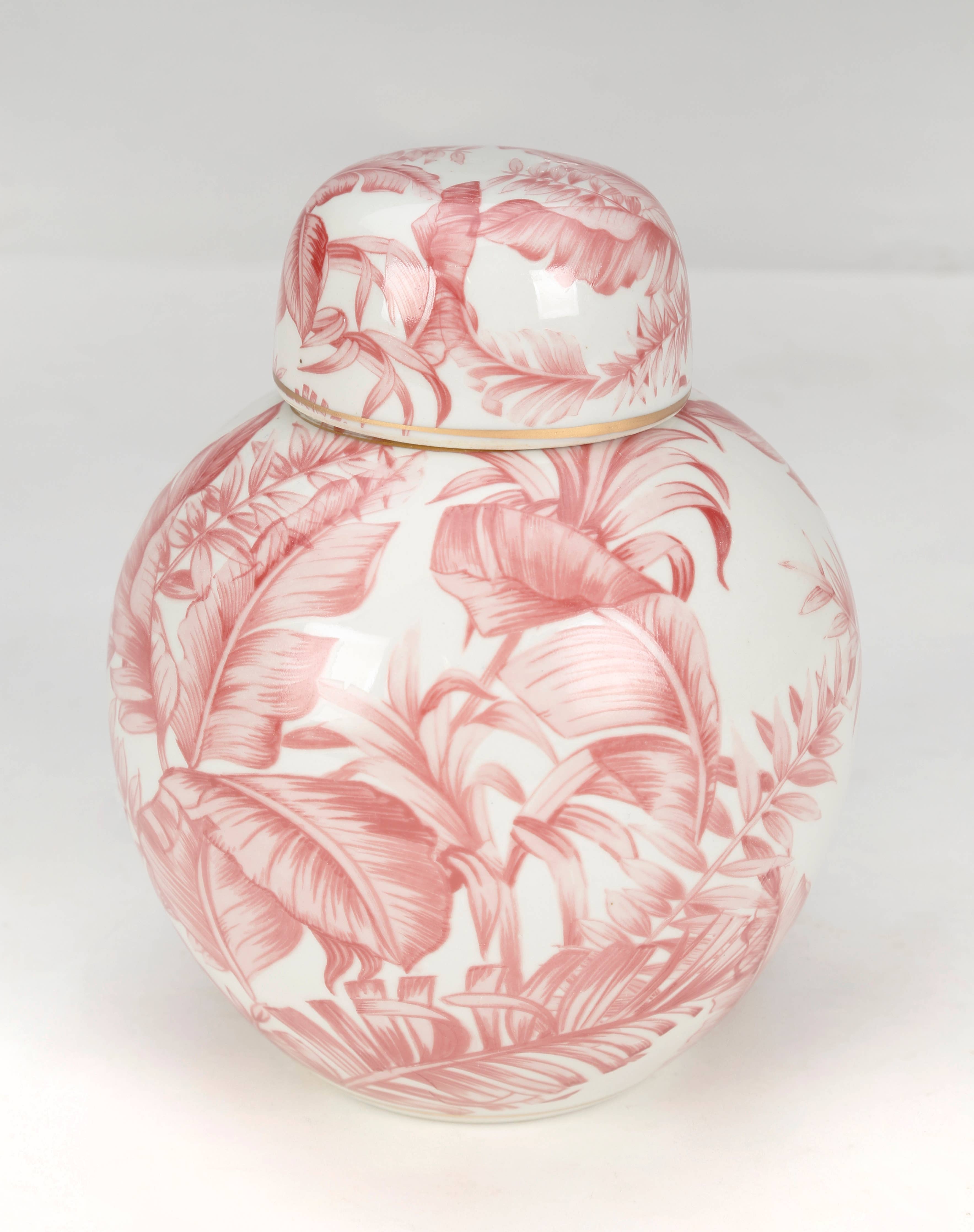 AA Importing - Tropical Leaf Round Jar
