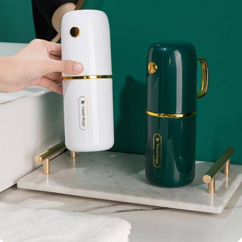 VIGOR - Luxury Travel Gift Set Holder with Mouthwash Cup Toothbrush