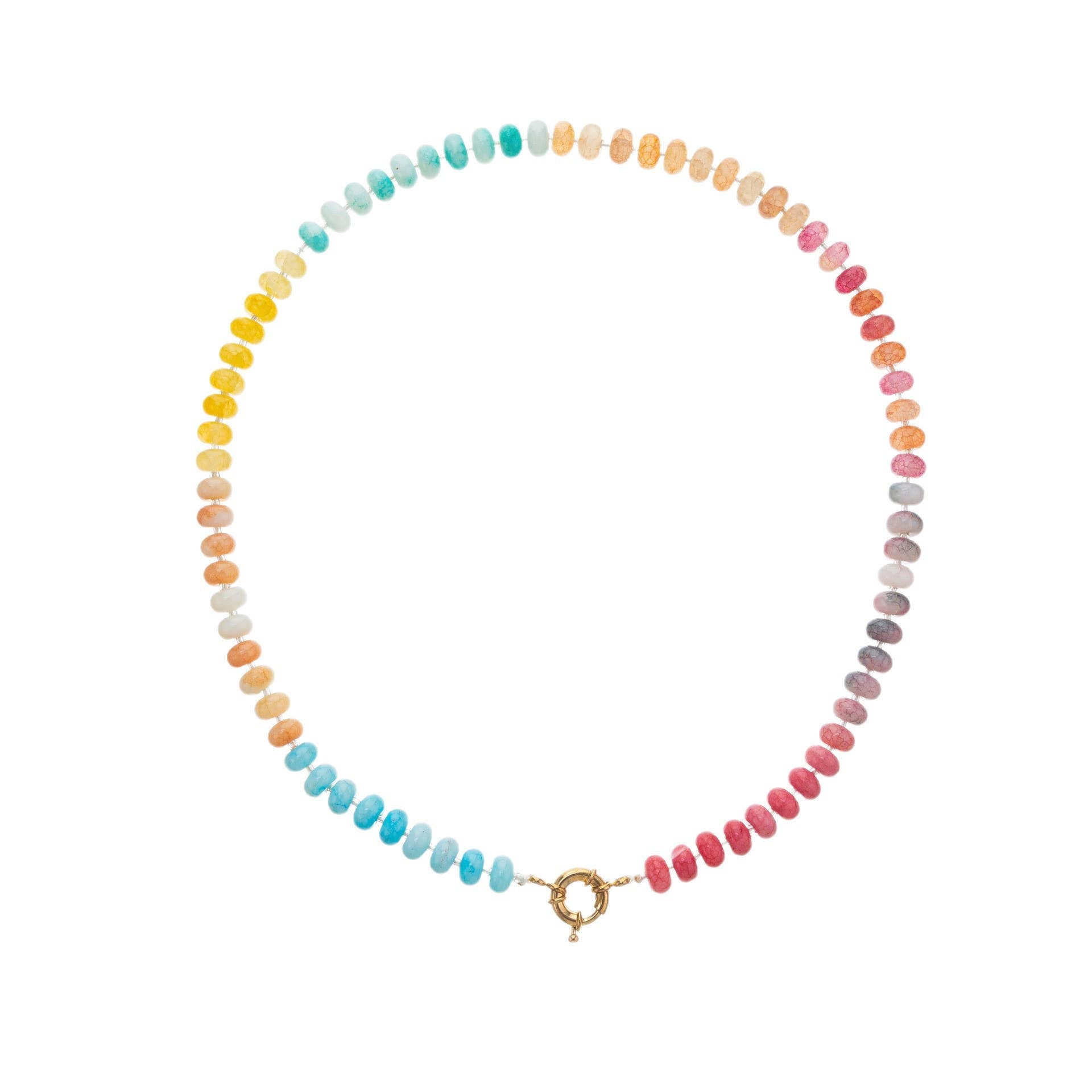 JOSSLYN by wall to wall - Natural Stone Semi-Precious Glass Mixed Necklace