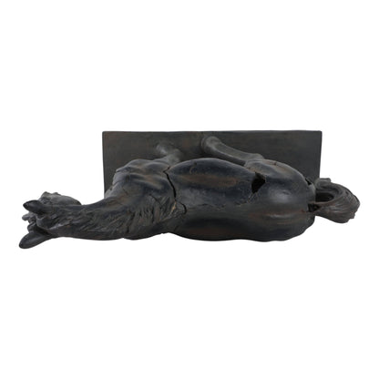 Sagebrook Home - Resin Cracked Horse Sculpture Home Decor - Brown, 16 in.