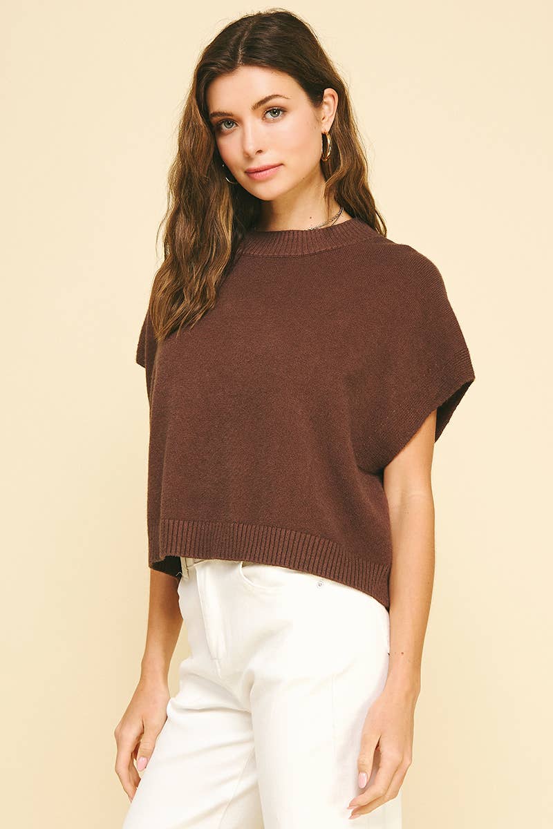 PINCH - DROPPED SHOULDER SWEATER TOP - 4739W