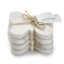 Two's Company Marble Butterfly Coasters