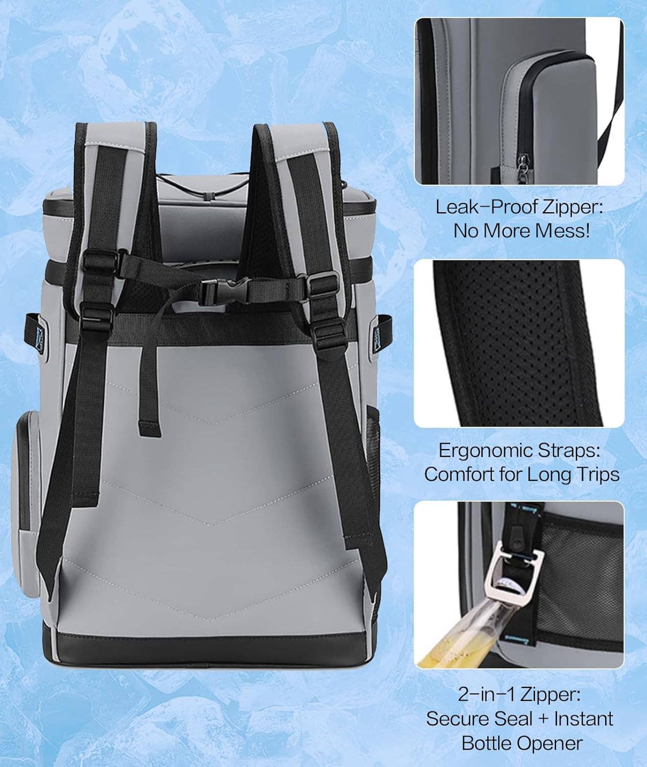 VIGOR - Waterproof Insulated Cooler Backpack Insulated Leakproof