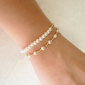 Ellison+Young - Pearls And Gold Stretch Bracelet Set Of 2