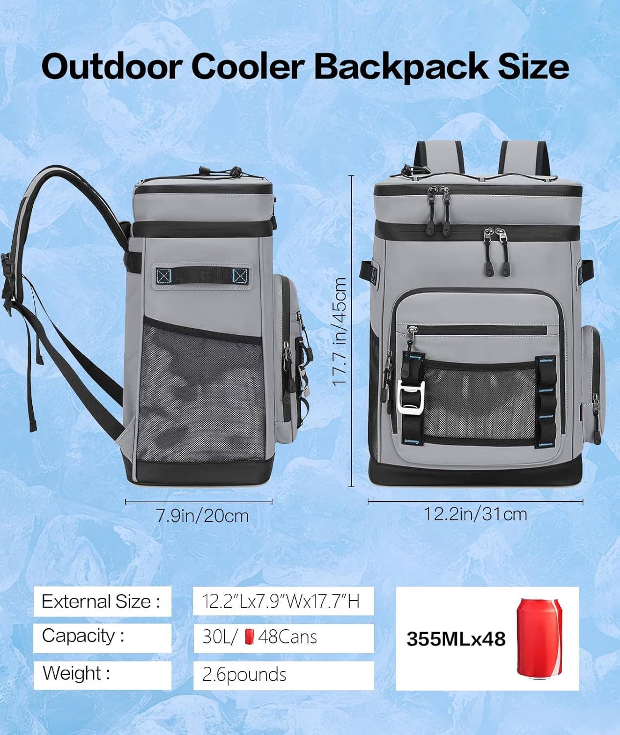 VIGOR - Waterproof Insulated Cooler Backpack Insulated Leakproof