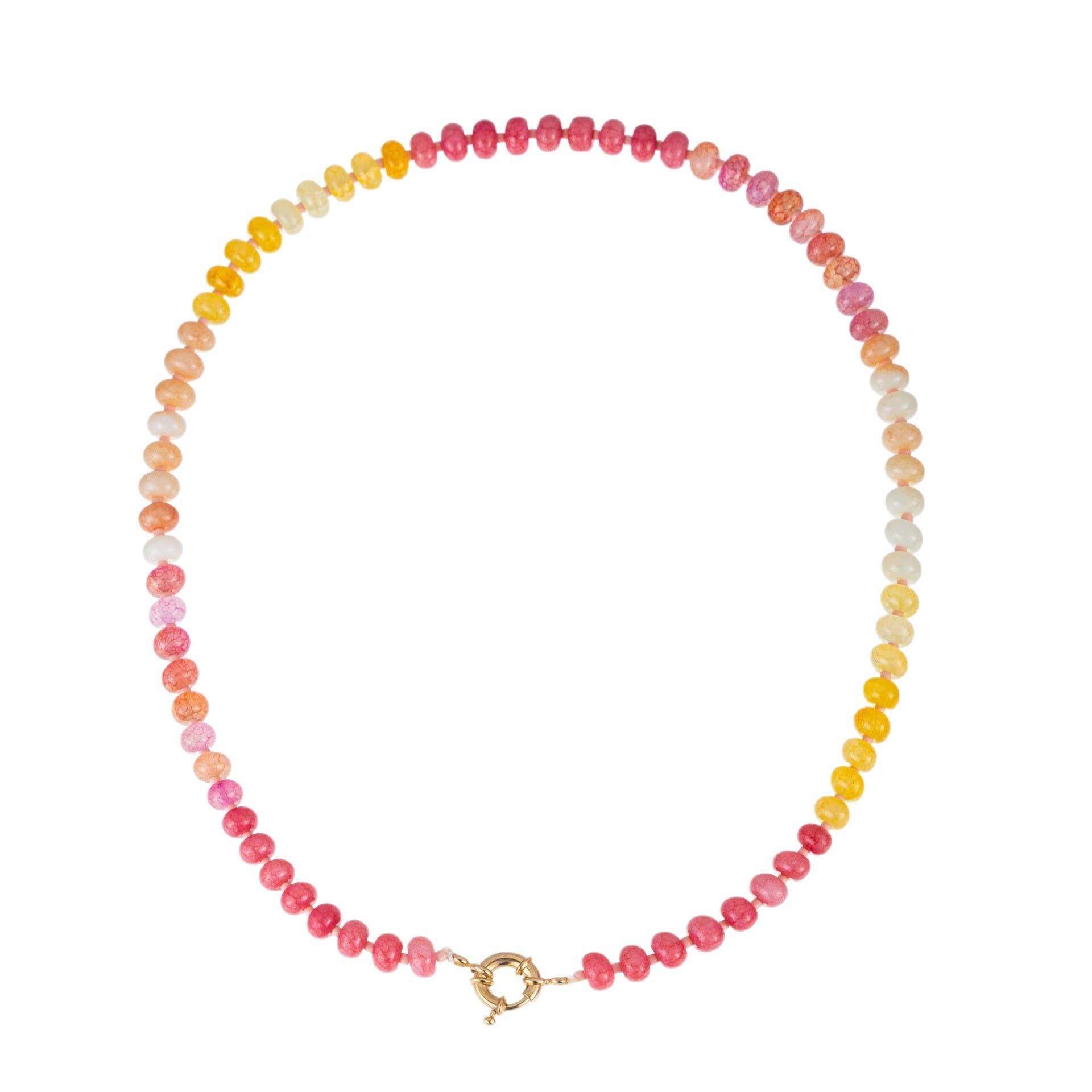 JOSSLYN by wall to wall - Natural Stone Semi-Precious Glass Mixed Necklace