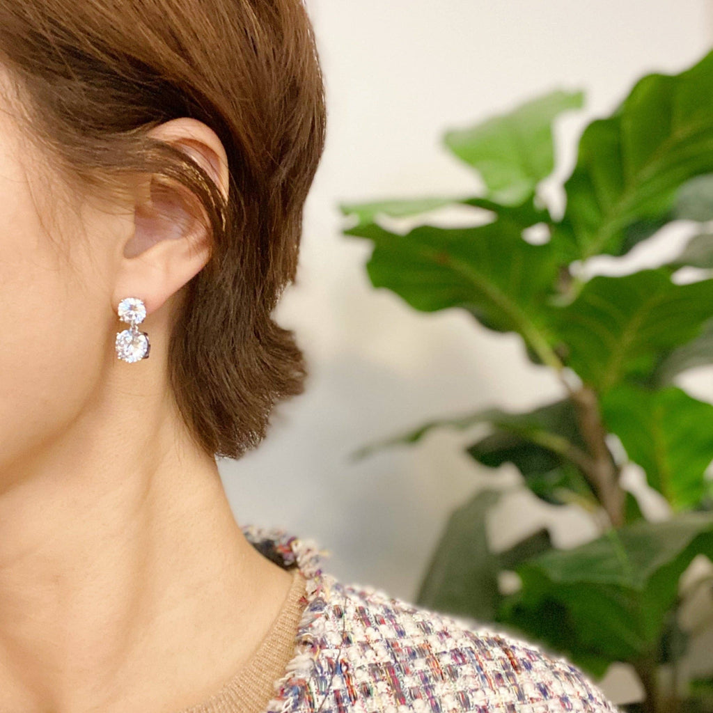 Ellison+Young - Double Diamond Dangle Earrings