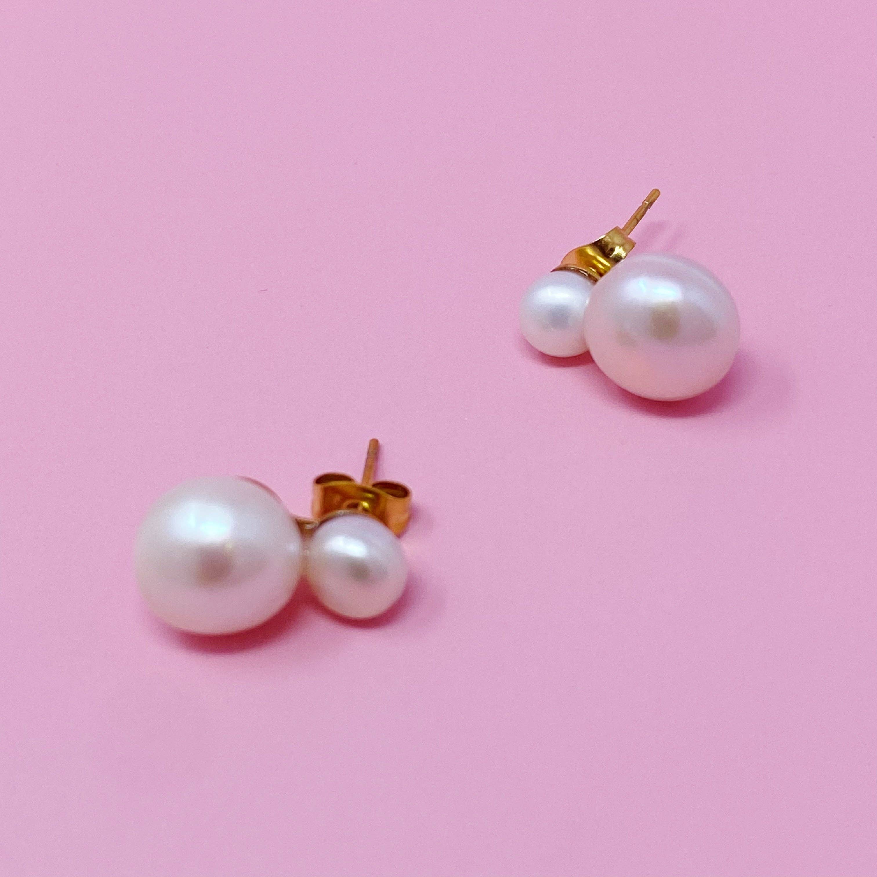 Ellison+Young - Classic Double Pearl Earrings