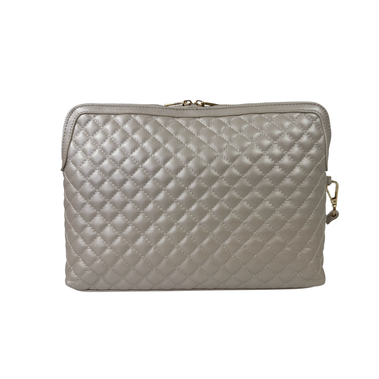 PurseN  - NEW Updated Litt Makeup Case - Pearl Quilted