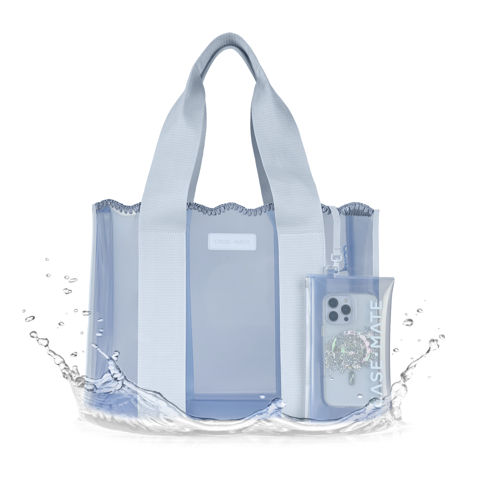Case-Mate - Case-Mate Carolina Blue Crochet Wave Jelly Tote Bag