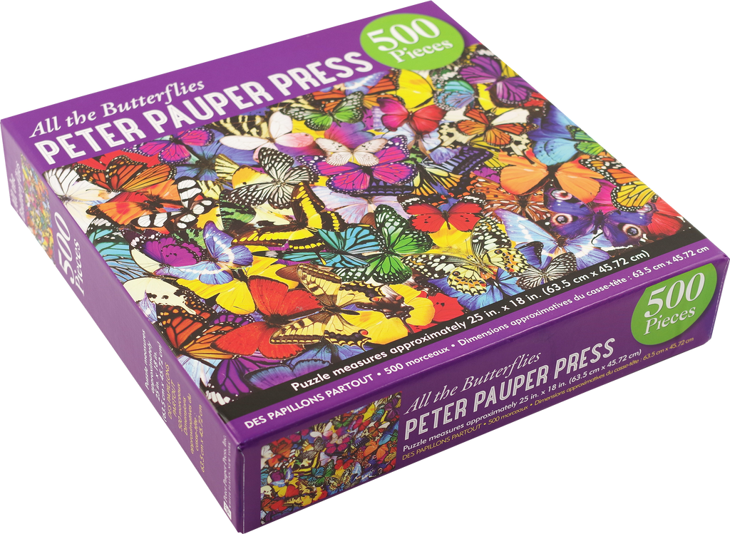 Peter Pauper Press - All the Butterflies 500 Piece Jigsaw Puzzle