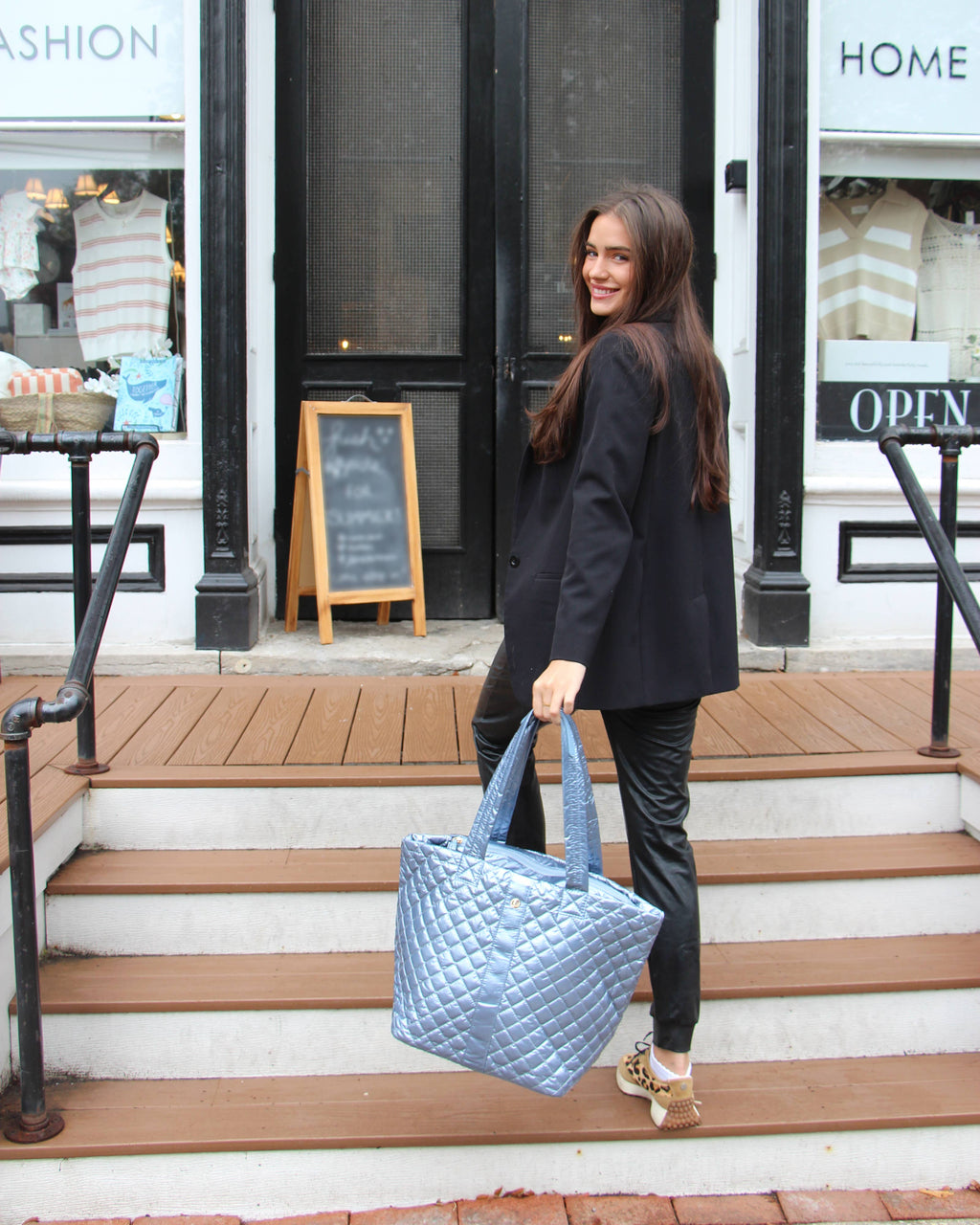 Lemonbella - Lemonbella Ice Blue Diamond Tote Shoulder Bag Gift