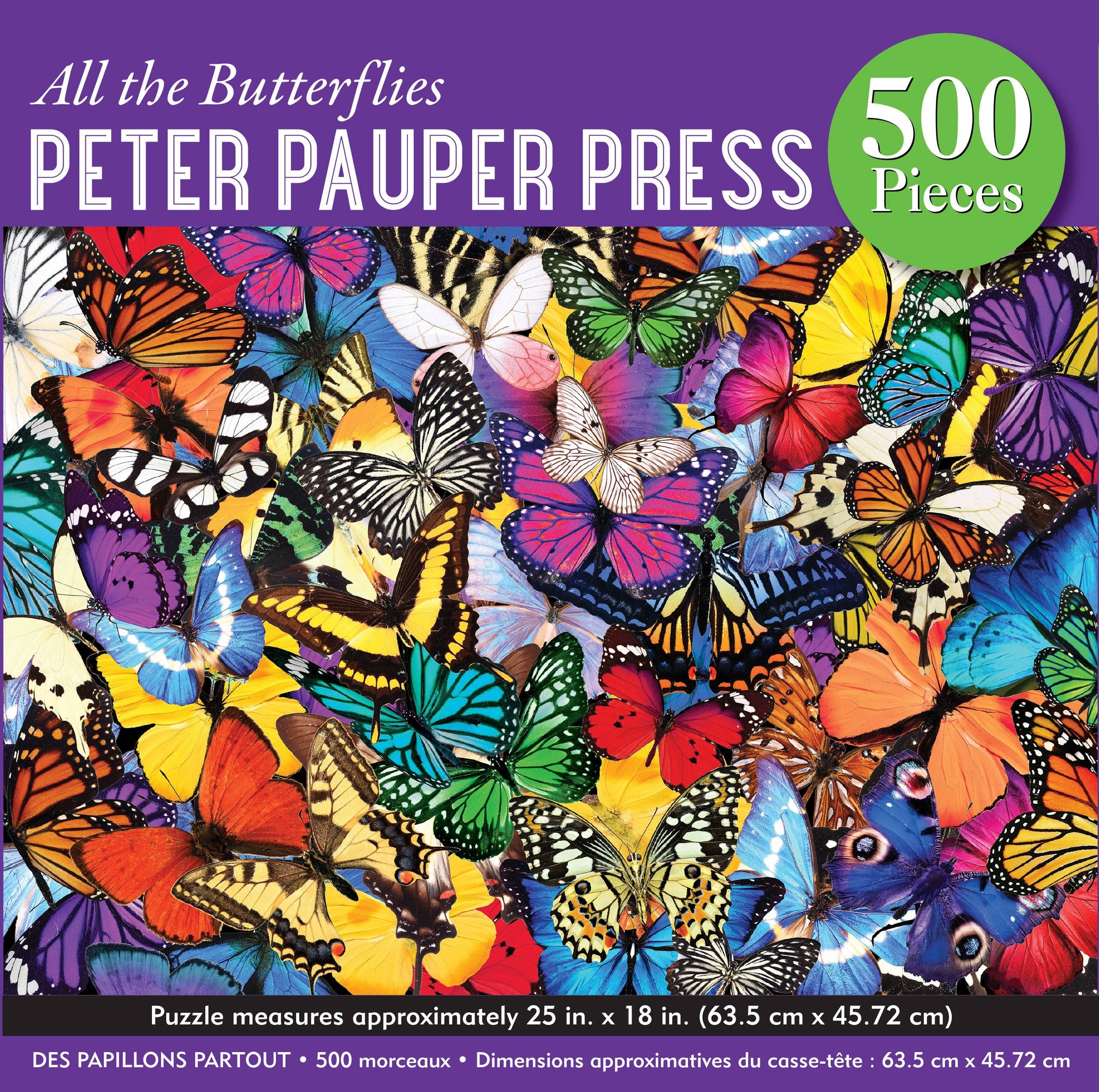 Peter Pauper Press - All the Butterflies 500 Piece Jigsaw Puzzle