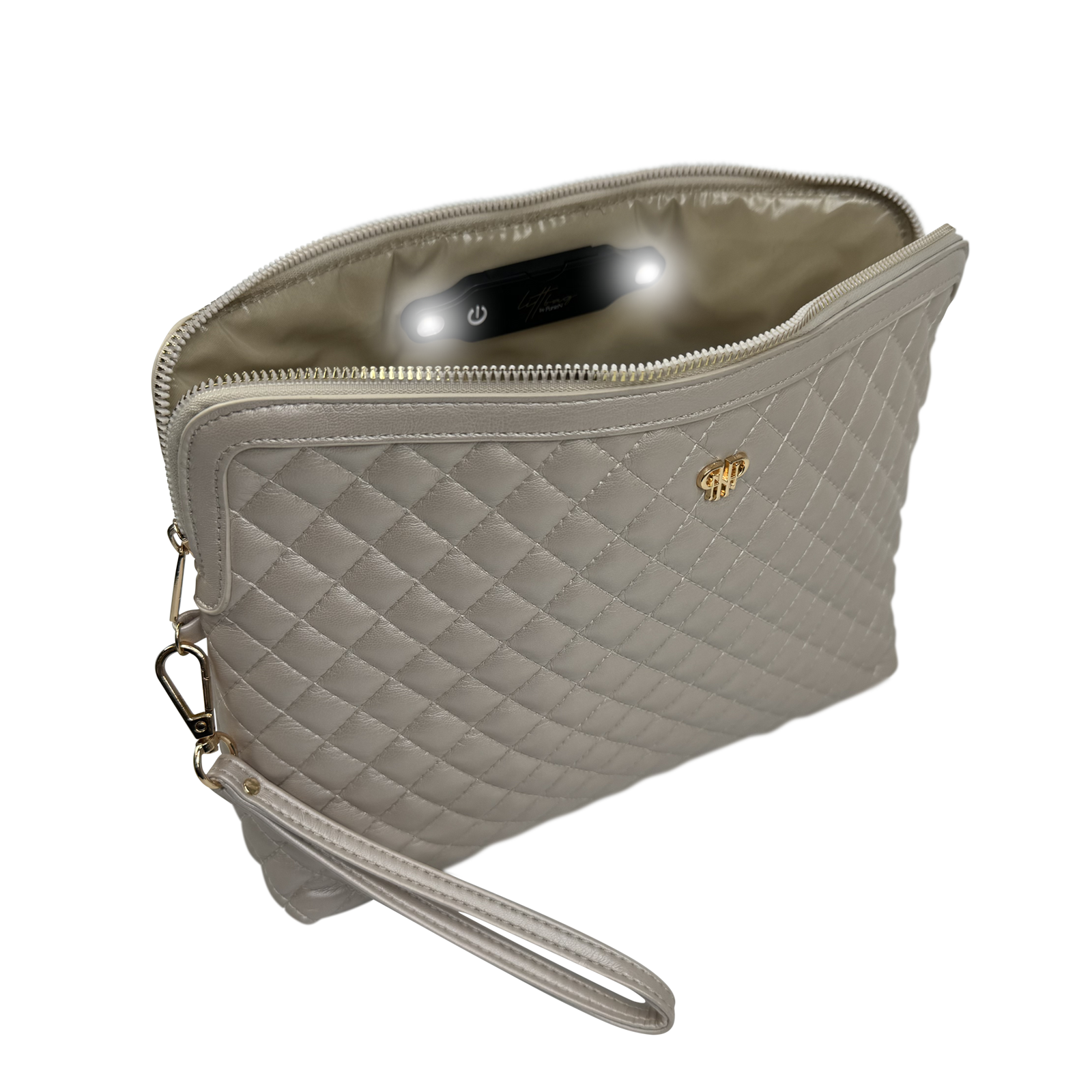 PurseN  - NEW Updated Litt Makeup Case - Pearl Quilted
