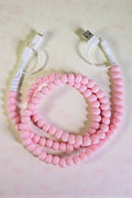 Nash Grey Light Pink Beaded Cord Charger
