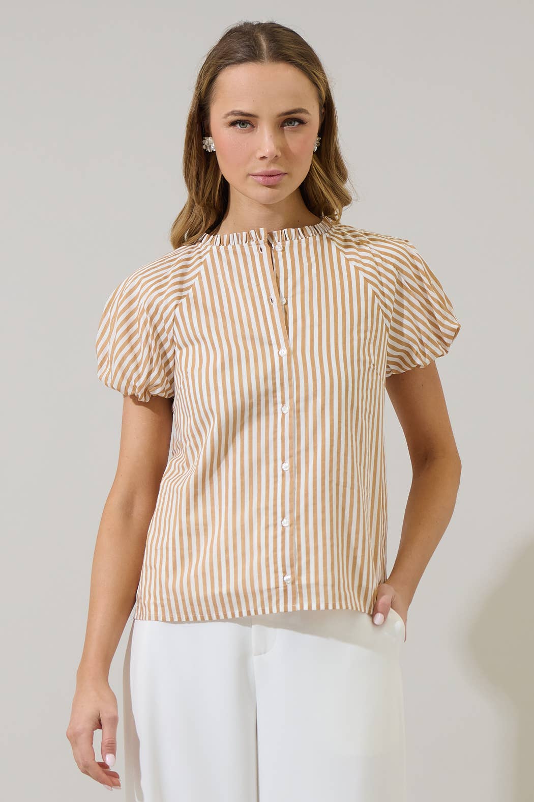Sugarlips - Dream State Avy Button Down Top
