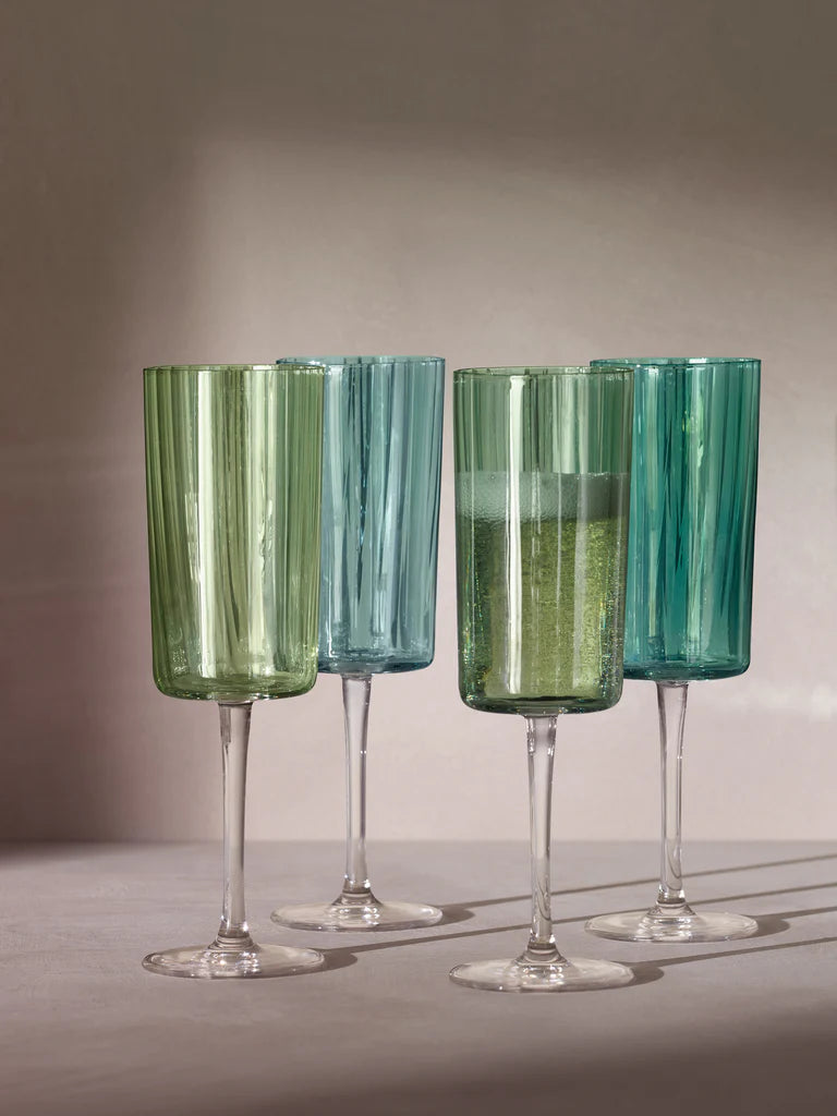 LSA Gems Champagne Flutes (Jade)