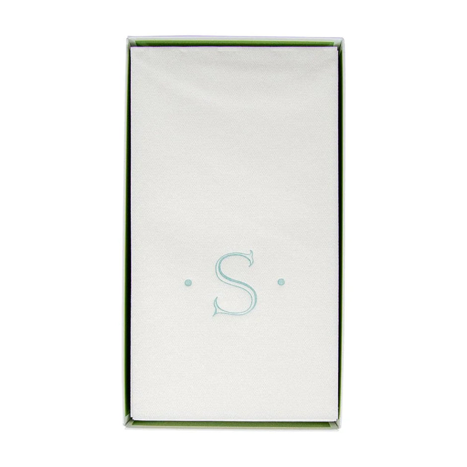 Caspari Antique Initial Guest Towel