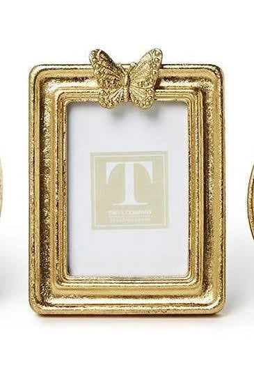 Two's Company Golden Butterfly Photo Frames