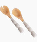 Beatriz Ball Resin Beige & White Salad Servers
