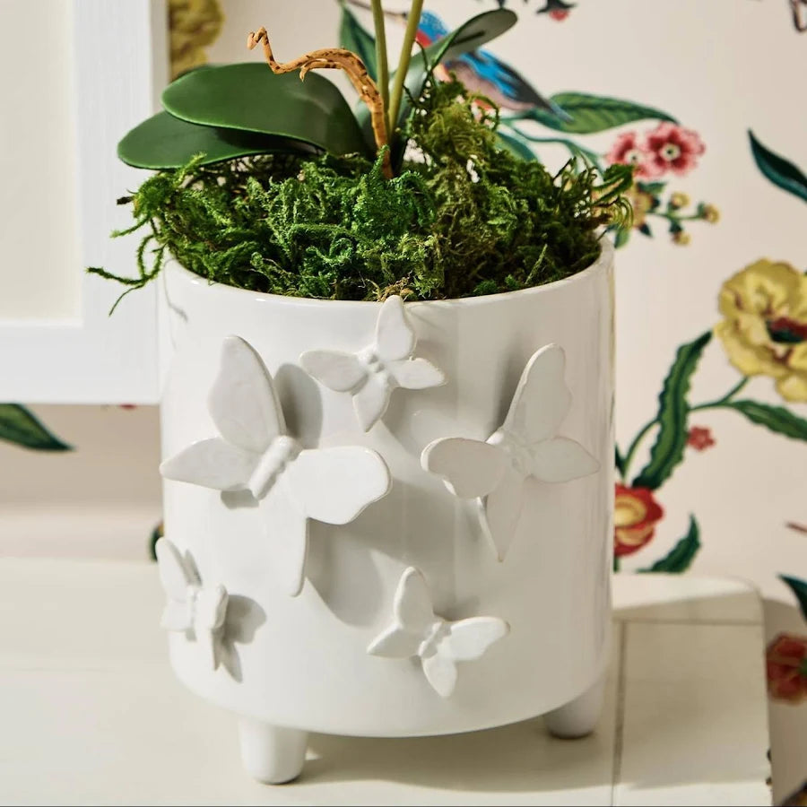 Two's Company Butterfly Footed Cachepot