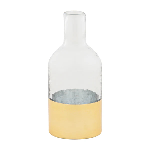 Mudpie Clear Gold Vase